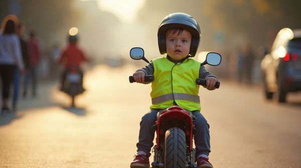 À quel âge un enfant peut-il être passager à moto ?